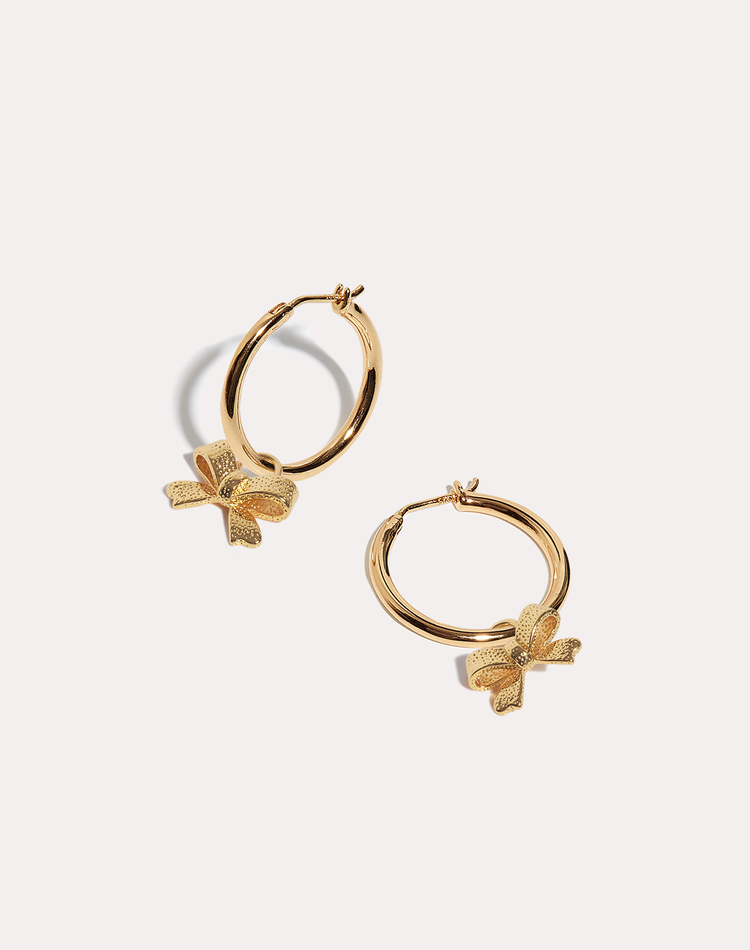 Bonnie on Midi Gold Hoops